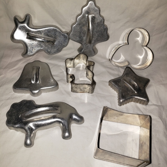 Kitchen C8378 Lot 8 Cookie Cutters Metal Vintage Poshmark
